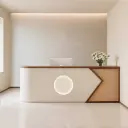 Elegant Light Luxury Reception Desk Minimalist Front Counter thumbnail 2