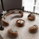 Light Luxury Semi-Circular Arc Sofa for Living Room thumbnail 2