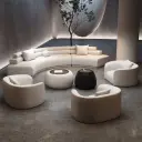 Luxury Modern Style Curved Sofa thumbnail 2