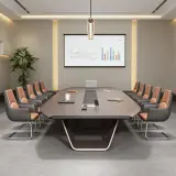 High Gloss Painted Long Conference Table thumbnail 3