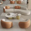 Curved Sofa for Hotel Lobby, VIP Lounge, and Leisure Area thumbnail 3
