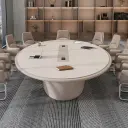 Large Oval Long Conference Table thumbnail 3