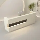 Light Luxury Beige Reception Desk - Maoters thumbnail 4