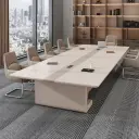 Modern Simple Rectangular Conference Table thumbnail 3