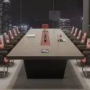 High-End Light Luxury Large Office Conference Table thumbnail 3