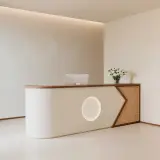Elegant Light Luxury Reception Desk Minimalist Front Counter thumbnail 3