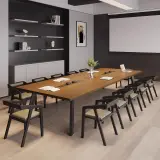 Industrial Style Wood Conference Table - Maoters thumbnail 3