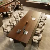 Solid Wood Long Conference Table - Maoters thumbnail 3