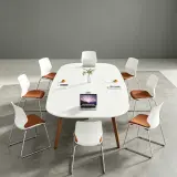 Modern Large Oval Office Conference Table - Maoters thumbnail 3