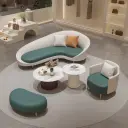 Curved Two-Tone Lounge Sofa thumbnail 2