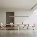 Minimal Office Oval Wood Conference Table - Maoters thumbnail 3