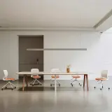 Minimal Office Oval Wood Conference Table - Maoters thumbnail 3