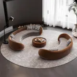 Light Luxury Semi-Circular Arc Sofa for Living Room thumbnail 3