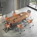 Modern Simple Oval Conference Table - Maoters thumbnail 3