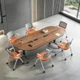 Modern Simple Oval Conference Table - Maoters thumbnail 3