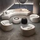 Luxury Modern Style Curved Sofa thumbnail 4