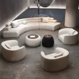 Luxury Modern Style Curved Sofa thumbnail 4