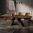 Modern Wood Conference Table with Angled Legs - Maoters thumbnail 3