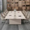 Modern Simple Rectangular Conference Table thumbnail 4
