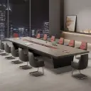High-End Light Luxury Large Office Conference Table thumbnail 4