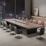 High-End Light Luxury Large Office Conference Table thumbnail 4