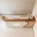 Elegant Light Luxury Reception Desk Minimalist Front Counter thumbnail 4
