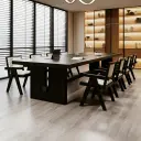 Black Solid Wood Conference Table thumbnail 4