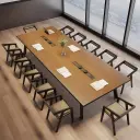 Industrial Style Wood Conference Table - Maoters thumbnail 4