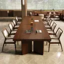 Solid Wood Long Conference Table - Maoters thumbnail 4
