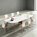 Modern Large Oval Office Conference Table - Maoters thumbnail 4