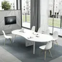 Modern Curved Office Conference Table - Maoters thumbnail 4