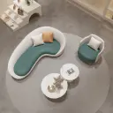 Curved Two-Tone Lounge Sofa thumbnail 4