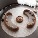 Light Luxury Semi-Circular Arc Sofa for Living Room thumbnail 4
