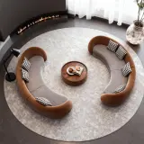 Light Luxury Semi-Circular Arc Sofa for Living Room thumbnail 4