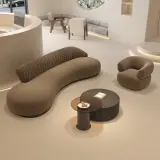 Stylish and Casual Curved Sofa thumbnail 3