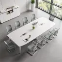 Modern White Office Conference Table - Maoters thumbnail 4