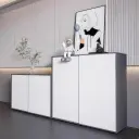 White Wooden Filing Cabinet With Lock - Maoters thumbnail 3
