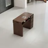 Vintage Wood Manicure Desk Built-in Vacuum thumbnail 1