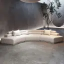 Luxury Modern Style Curved Sofa thumbnail 1