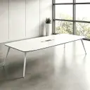 Modern White Office Conference Table - Maoters thumbnail 1