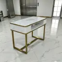 Modern Marble Manicure Desk with Vacuum Drawers thumbnail 1