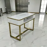 Modern Marble Manicure Desk with Vacuum Drawers thumbnail 1