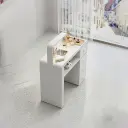 Minimalist Cream Nail Table with Vacuum Light thumbnail 1