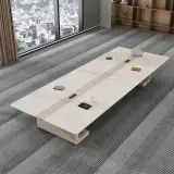 Modern Simple Rectangular Conference Table thumbnail 1