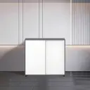 White Wooden Filing Cabinet With Lock - Maoters thumbnail 1