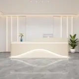 Elegant Beige-style Reception Desk - Maoters thumbnail 1