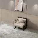 Minimalist Modern Metal-Frame Sofa thumbnail 1