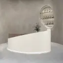 Modern Minimalist Curved Reception Desk - Maoters thumbnail 1
