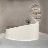 Modern Minimalist Curved Reception Desk - Maoters thumbnail 1