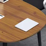 Modern Minimalist Oval Wood Conference Table - Maoters thumbnail 8